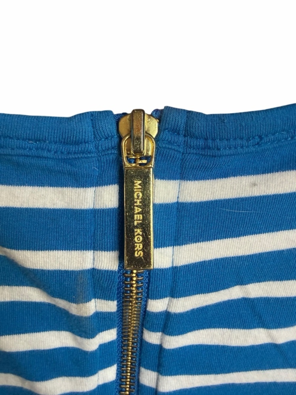 Michael Kors Blue and White Striped Dress Sz M - Picture 3 of 5